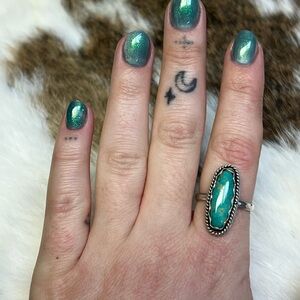 Turquoise Sterling Silver Ring 8.5